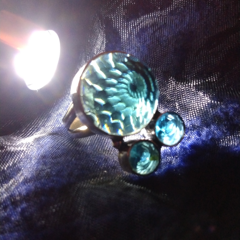 Bizarre, Beautiful Blue Stone Ring